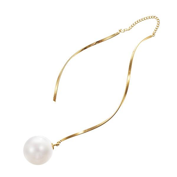 ジュエリーツツミ K18イエローゴールド淡水パールピアス（7.5mm