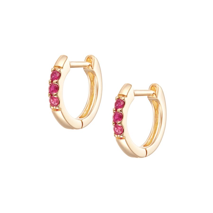 ジュエリーツツミ K10イエローゴールドルビーピアス : ジュエリー