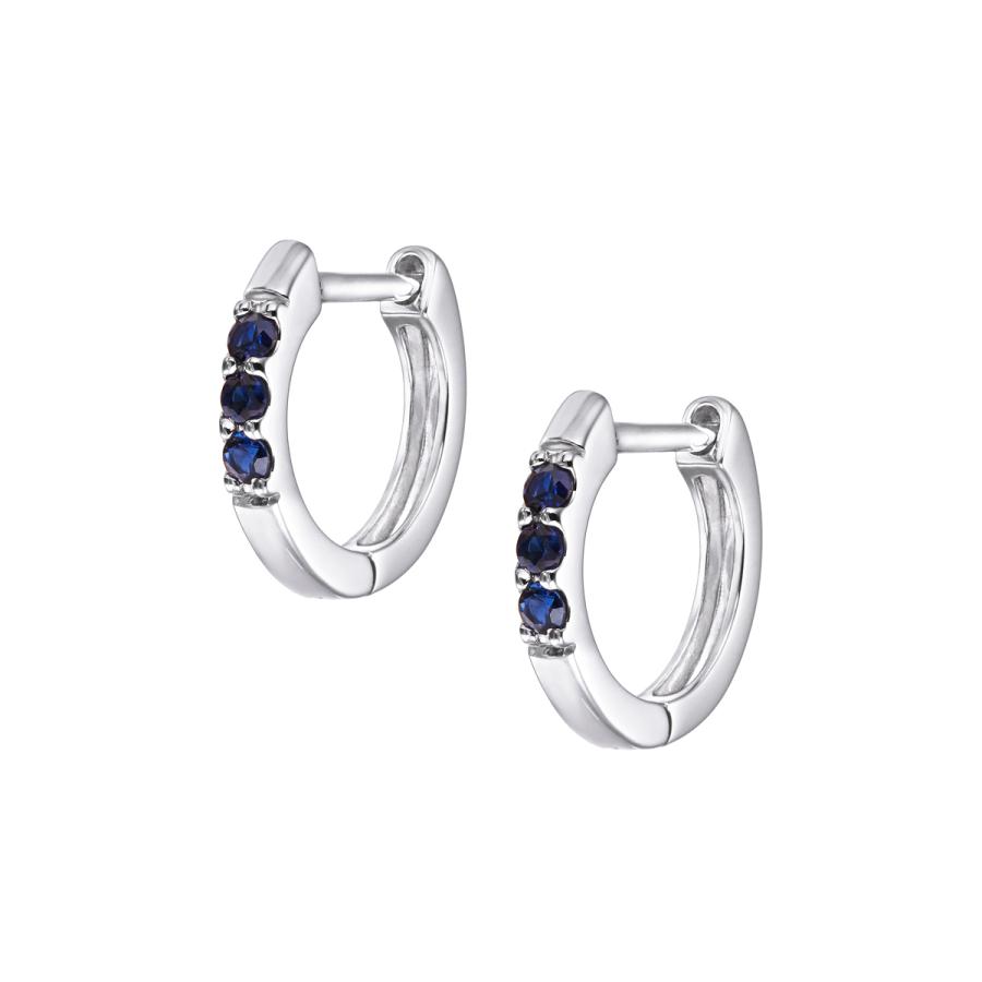 ジュエリーツツミ K10ホワイトゴールドサファイアピアス : ジュエリー