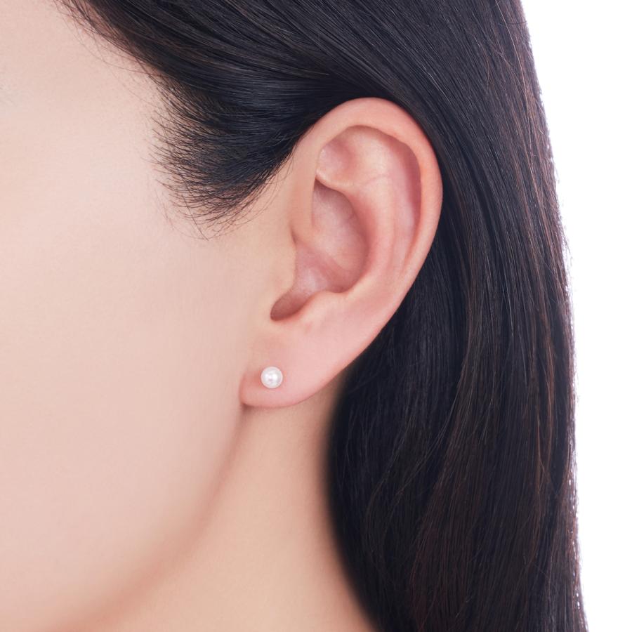 ジュエリーツツミ K18イエローゴールドアコヤ真珠ピアス（4.5mm