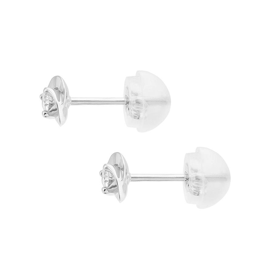 ジュエリーツツミ K10ホワイトゴールドダイヤモンドピアス