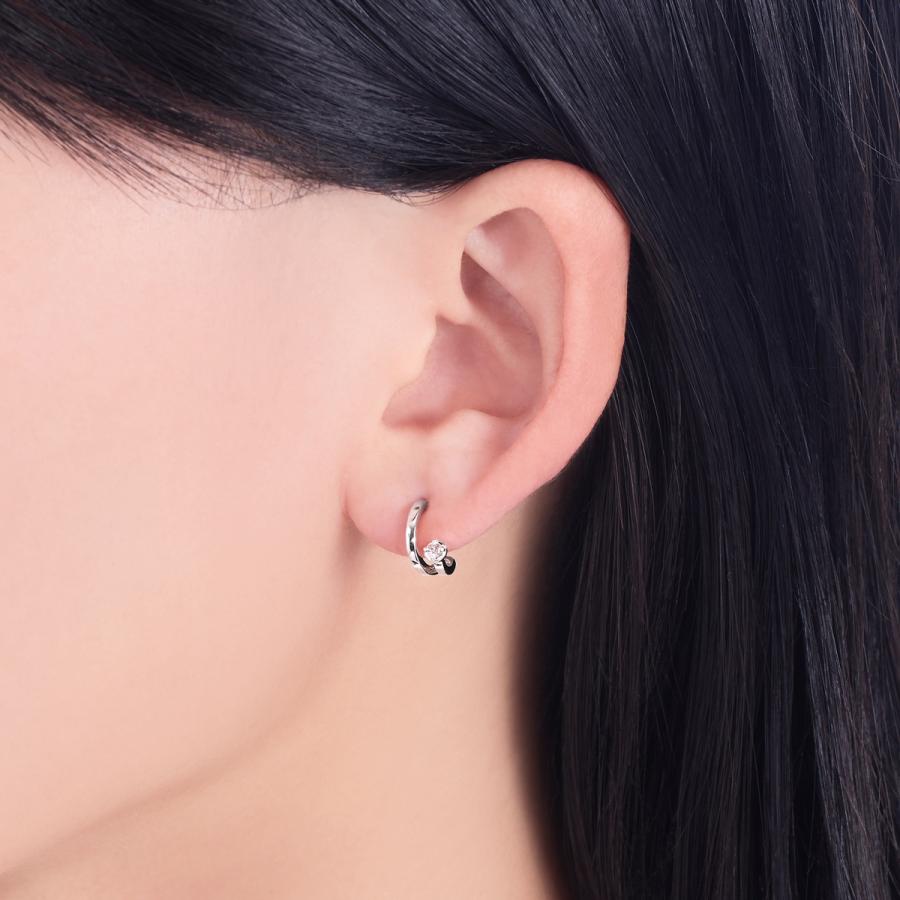 ジュエリーツツミ K10ホワイトゴールドダイヤモンドピアス