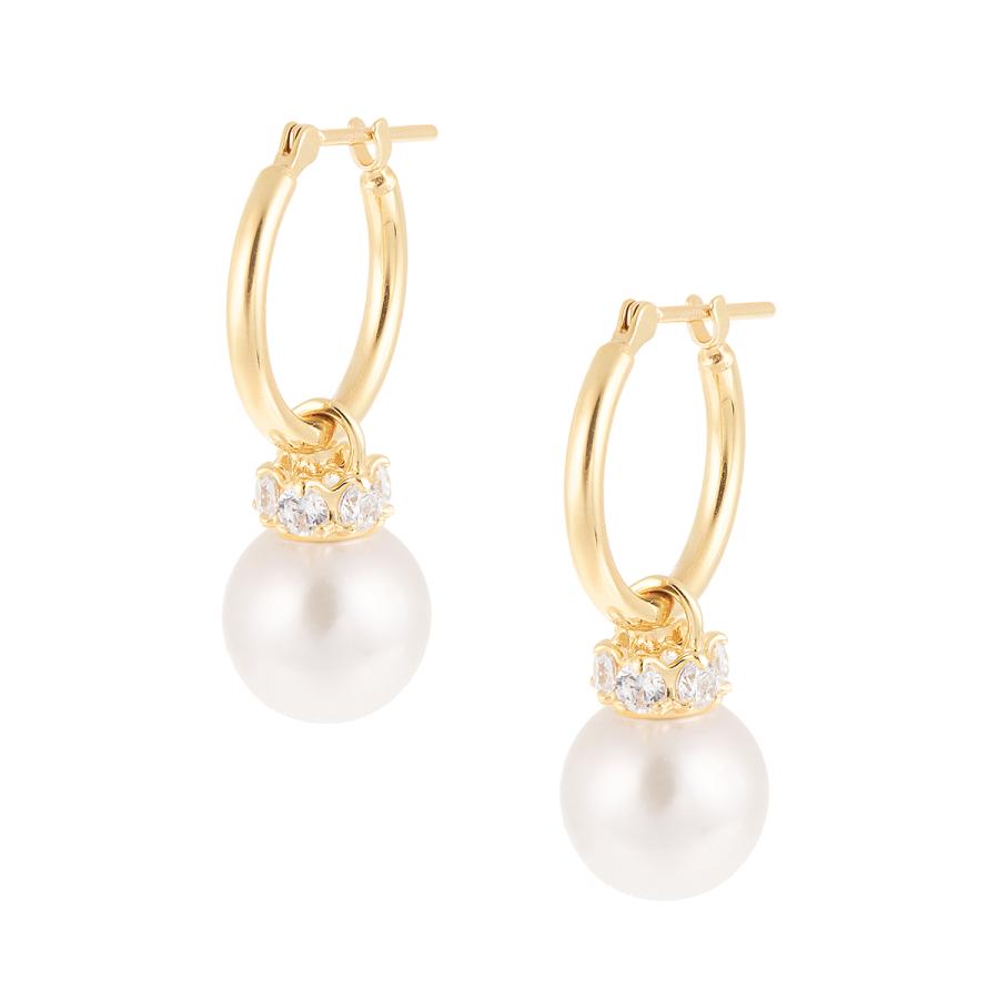 ジュエリーツツミ K10イエローゴールド淡水パールピアス（7mm