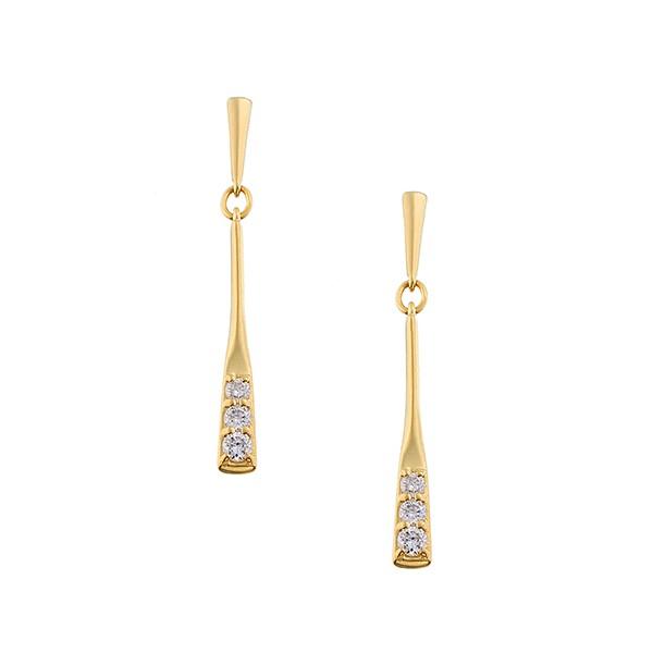 K10イエローゴールドダイヤモンドピアス(9880円)