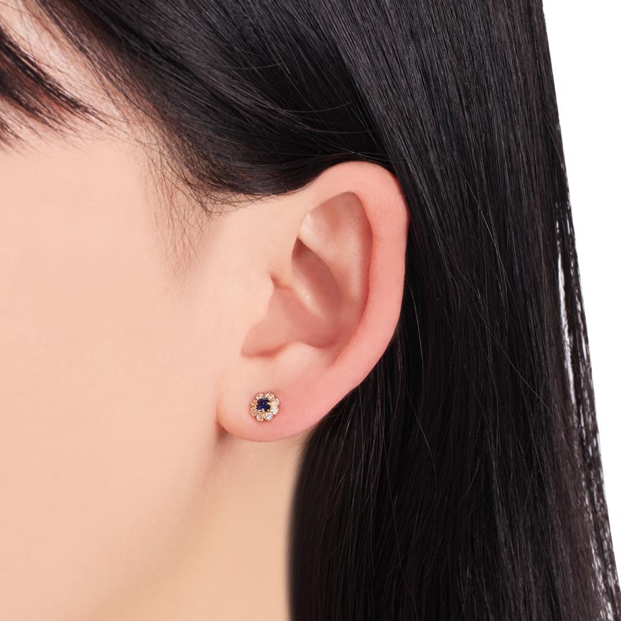 TSUTSUMI K18 イエローゴールドピアス サファイア K18イエローゴールドサファイアピアス(RPE705-002)|TSUTSUMI