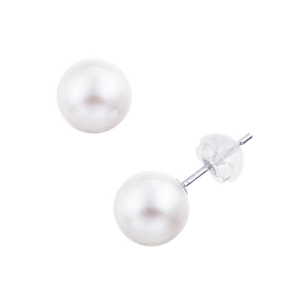 プラチナアコヤ真珠ピアス（7.5mm） 5mm