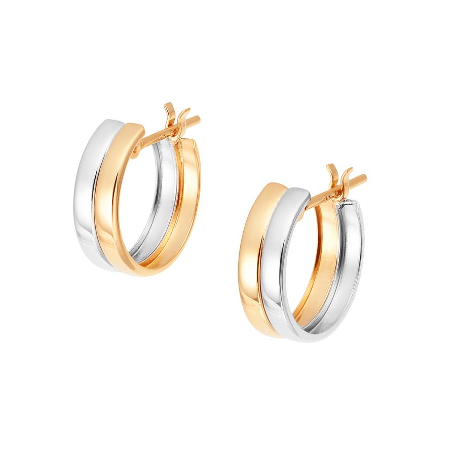 ジュエリーツツミ K18イエローゴールド/プラチナピアス : ジュエリー