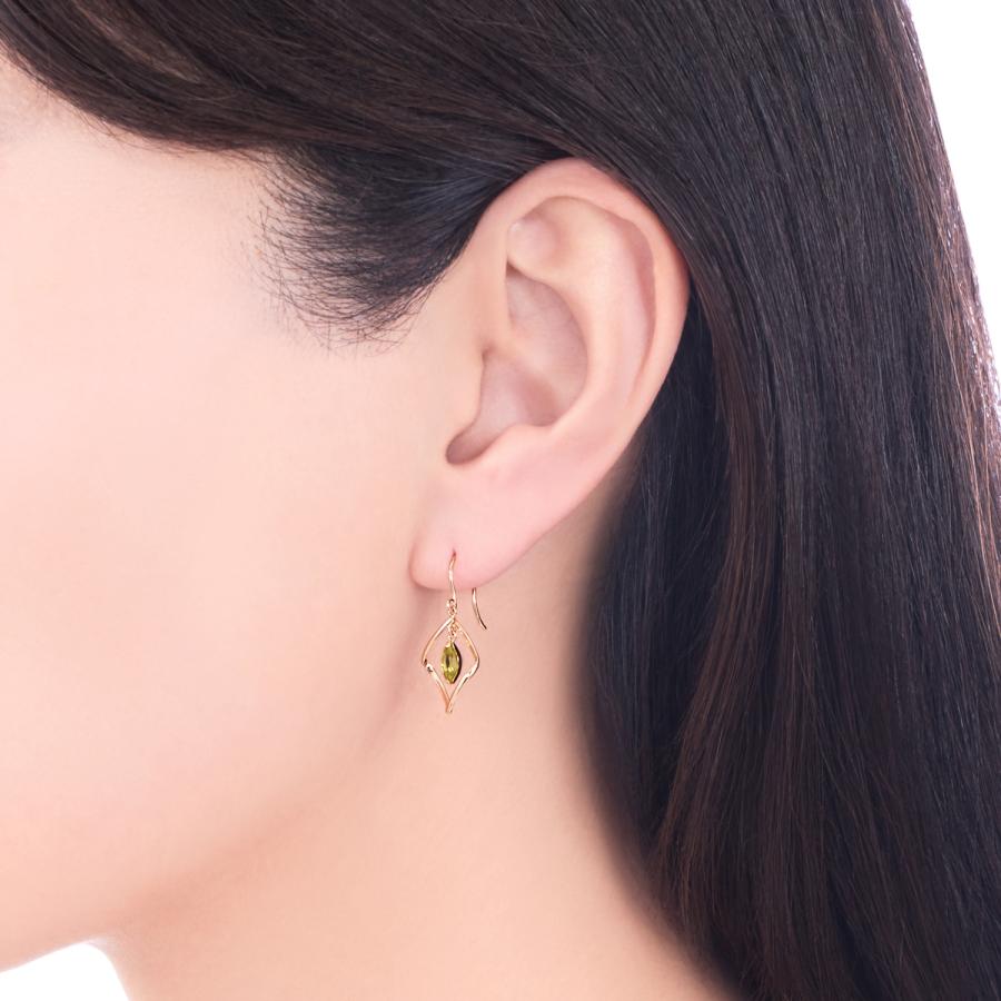 ジュエリーツツミ K10イエローゴールドペリドットピアス : ジュエリー