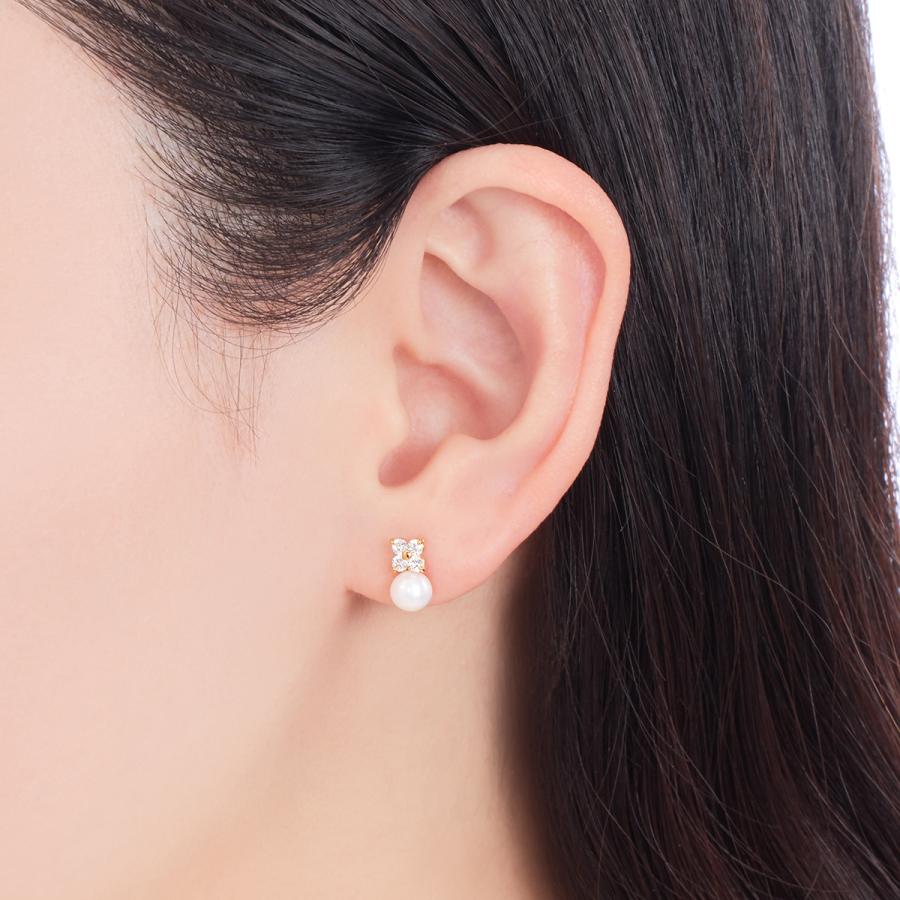 ジュエリーツツミ K18イエローゴールド淡水パールピアス(5.5mm ジュエリーツツミ K18イエローゴールド淡水パールピアス(5.5mm