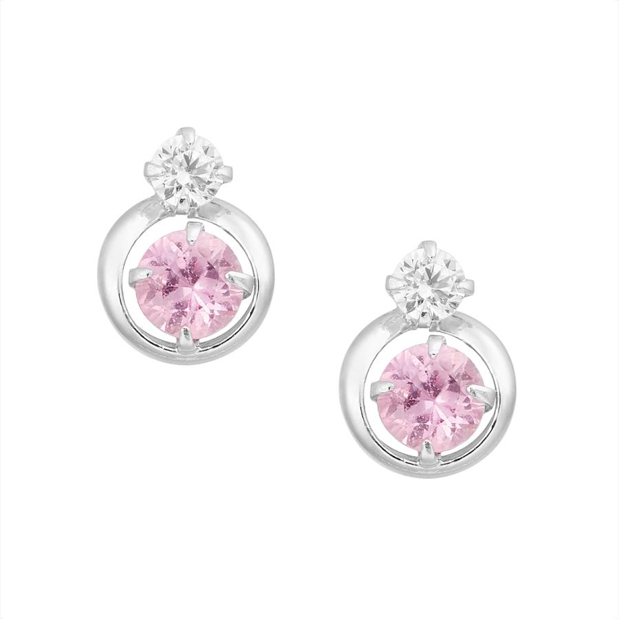 ツツミ　K10ピンクサファイア　ピアス K10ピンクゴールドピンクサファイアピアス(RPE842-003)|TSUTSUMI