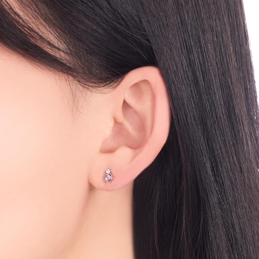 ツツミ　K10ピンクサファイア　ピアス K10ピンクゴールドピンクサファイアピアス(RPE842-003)|TSUTSUMI