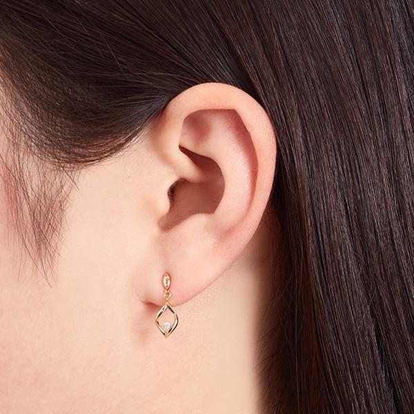 ジュエリーツツミ K10イエローゴールドダイヤモンドピアス