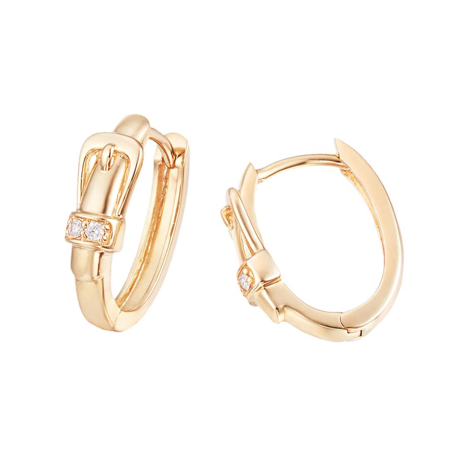 ジュエリーツツミ K10イエローゴールドダイヤモンドピアス