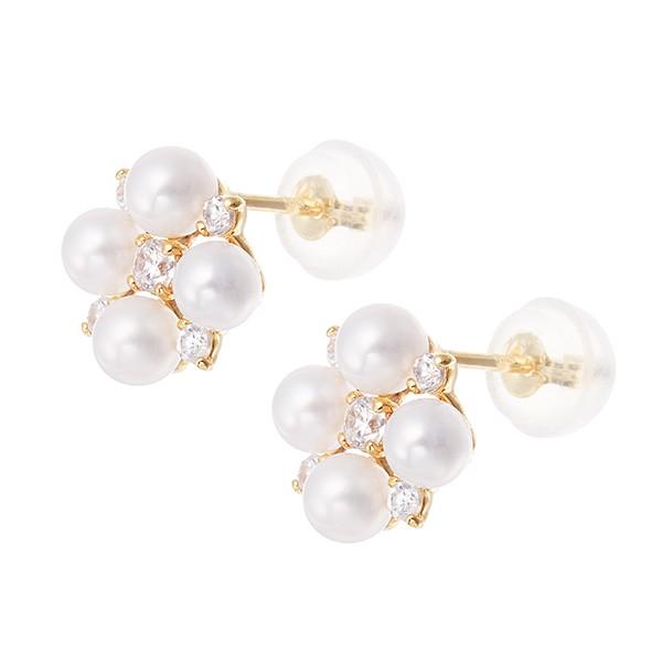 ジュエリーツツミ K10イエローゴールド淡水パールピアス : ジュエリー