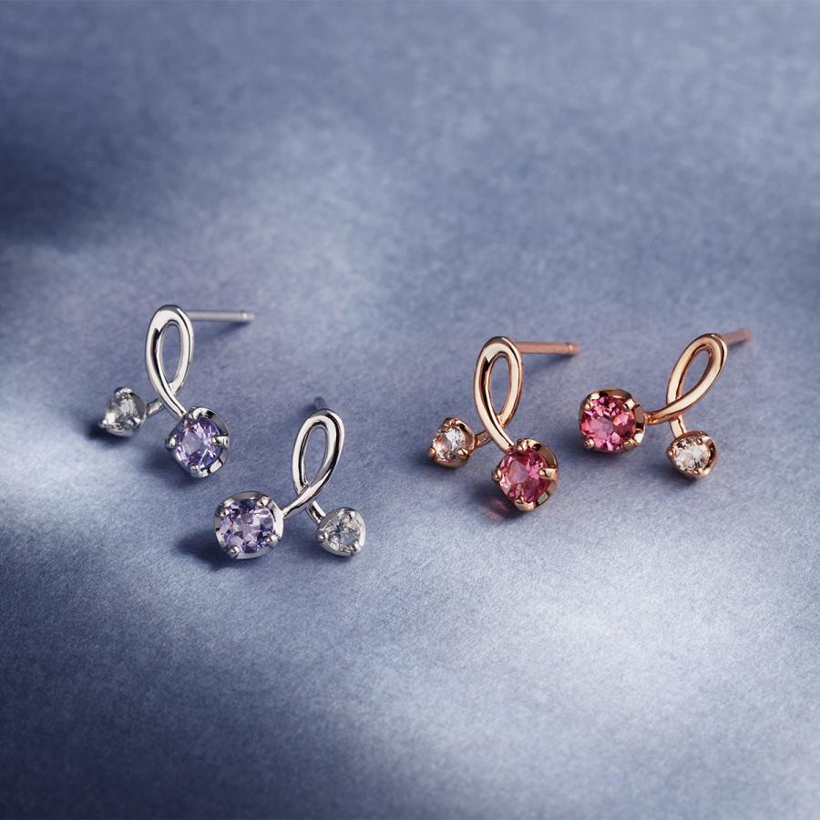 ジュエリーツツミ K10ピンクゴールドピンクトルマリンピアス