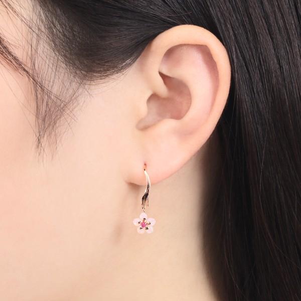 ジュエリーツツミ K10ピンクゴールドシェルピアス : ジュエリーツツミ