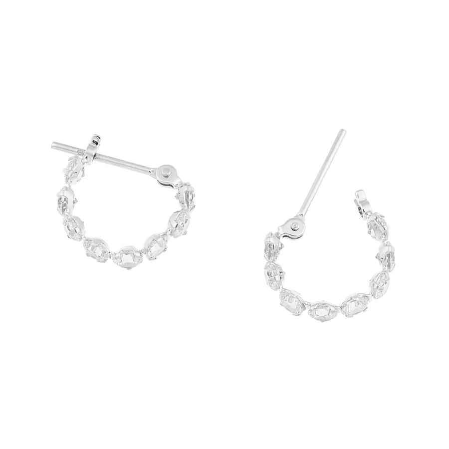 TSUTSUMIホワイトゴールドキュービックピアス ジュエリーツツミ K10ホワイトゴールドキュービックピアス