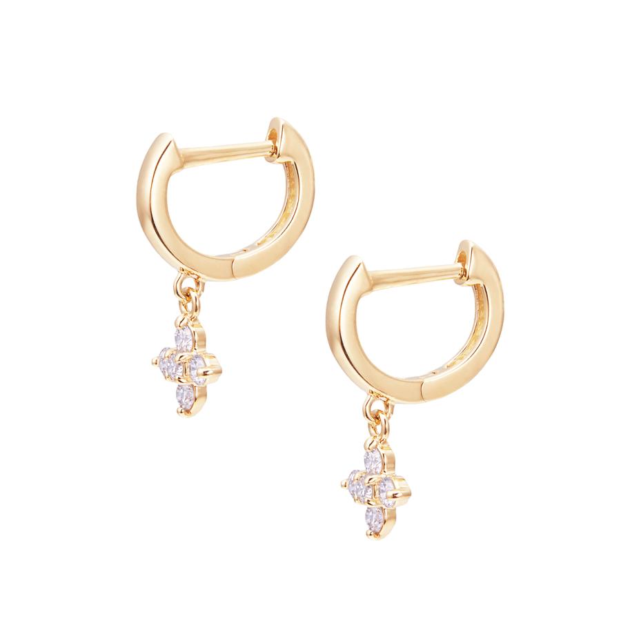 ジュエリーツツミK10イエローゴールドダイヤモンドフープピアス K10イエローゴールドダイヤモンドピアス(RPE148-002)|TSUTSUMI