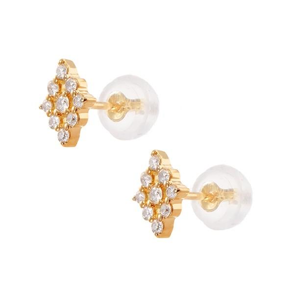 ジュエリーツツミ K18イエローゴールドダイヤモンドピアス