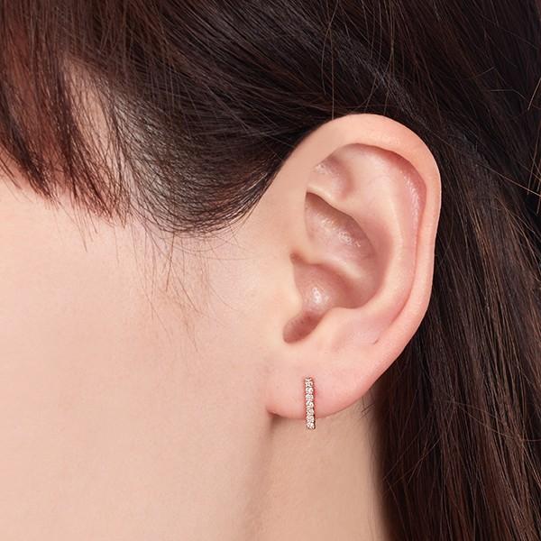 K10イエローゴールドダイヤモンドピアス 