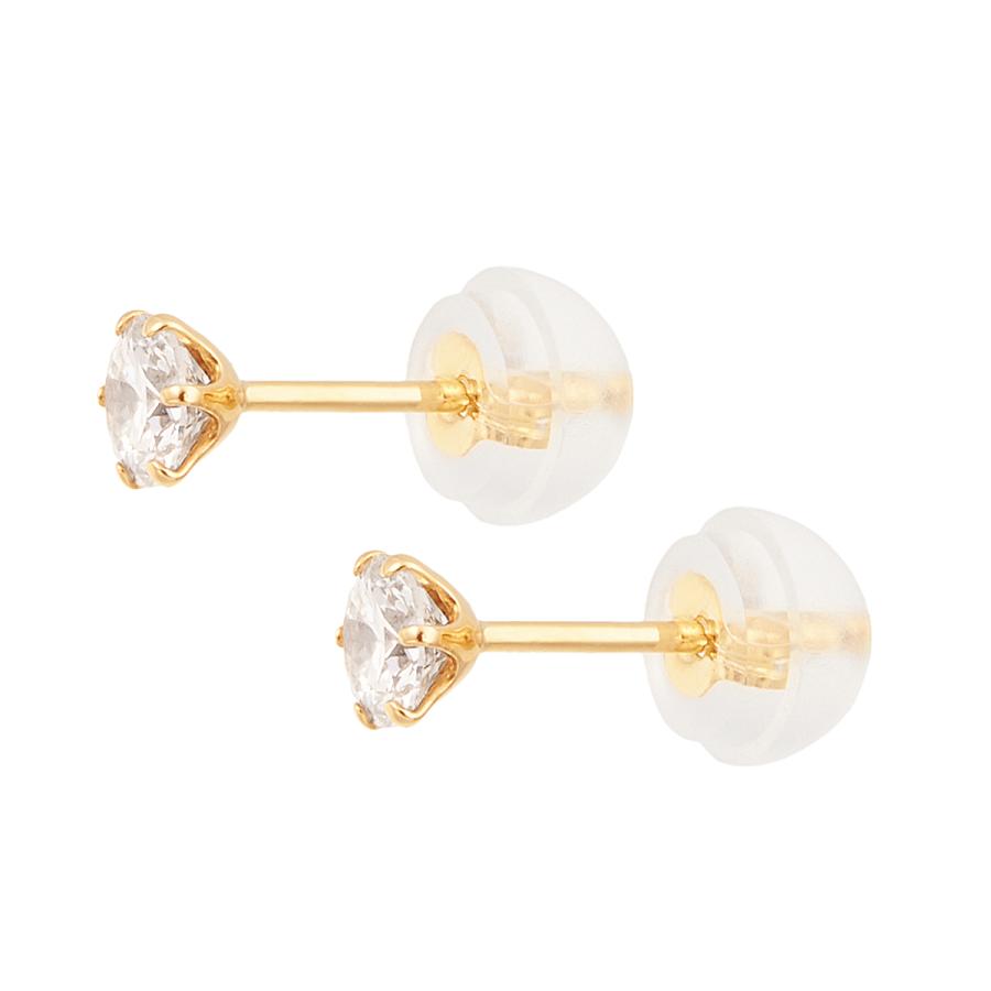 K18イエローゴールドダイヤモンドピアスの画像