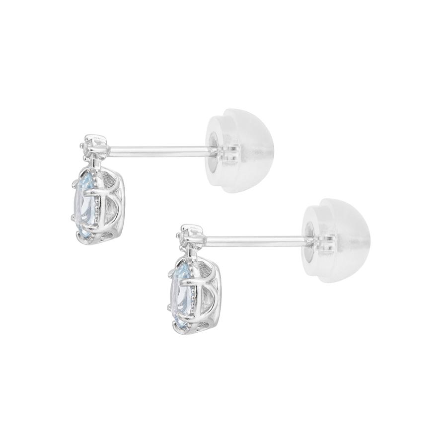 K10ホワイトゴールド アクアマリン ピアス ジュエリーツツミ K10ホワイトゴールドアクアマリンピアス