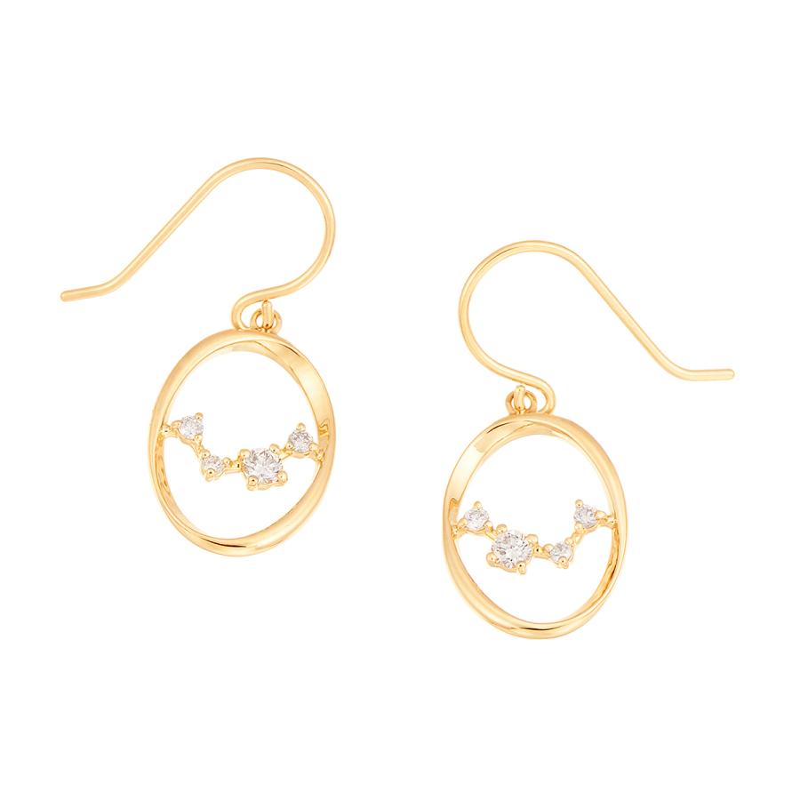 ジュエリーツツミ K18イエローゴールドダイヤモンドピアス