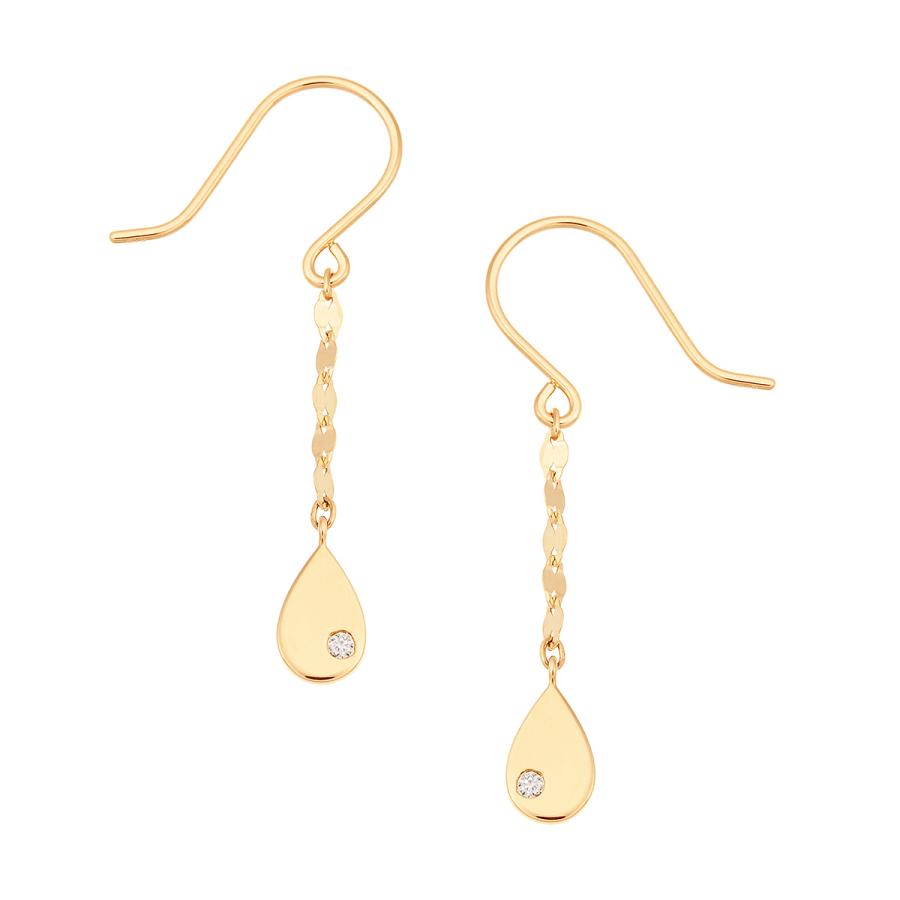 K18イエローゴールドダイヤモンドピアス　ジュエリーツツミ27000円 ジュエリーツツミ K18イエローゴールドダイヤモンドピアス