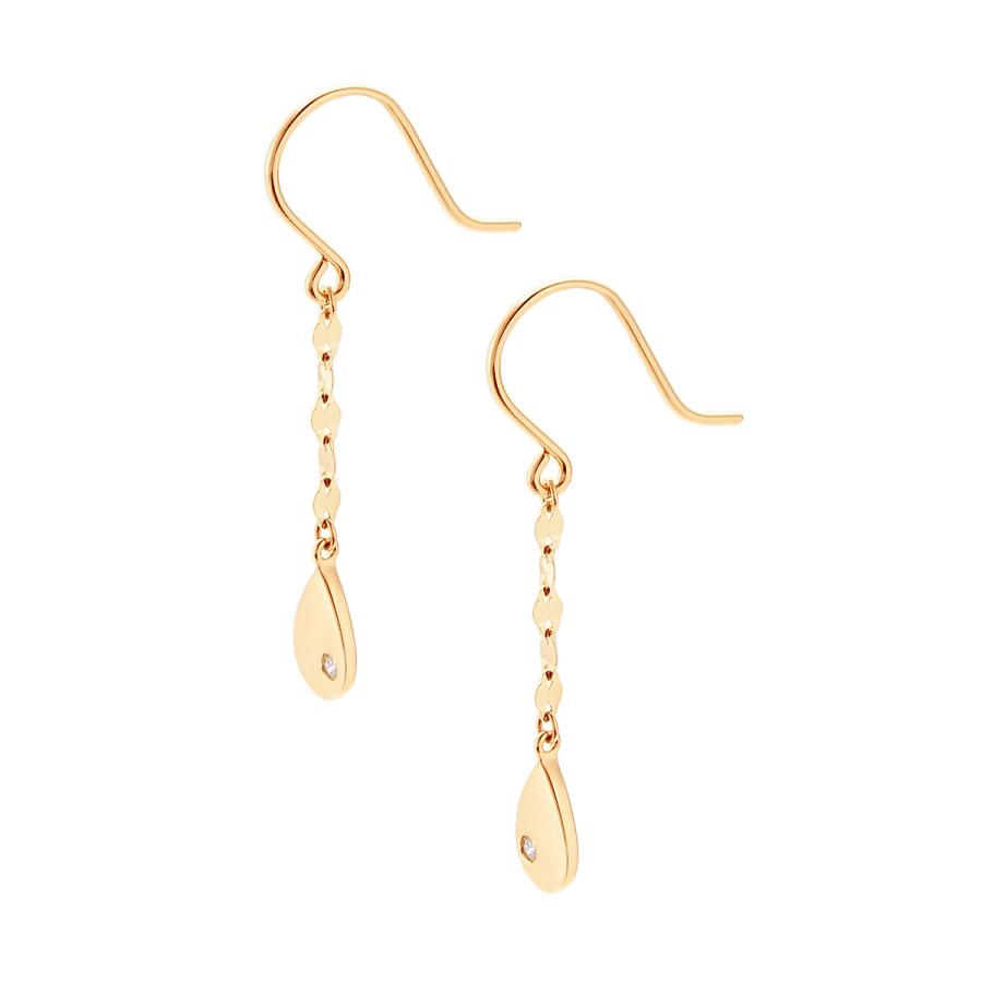 ジュエリーツツミ K18イエローゴールドダイヤモンドピアス