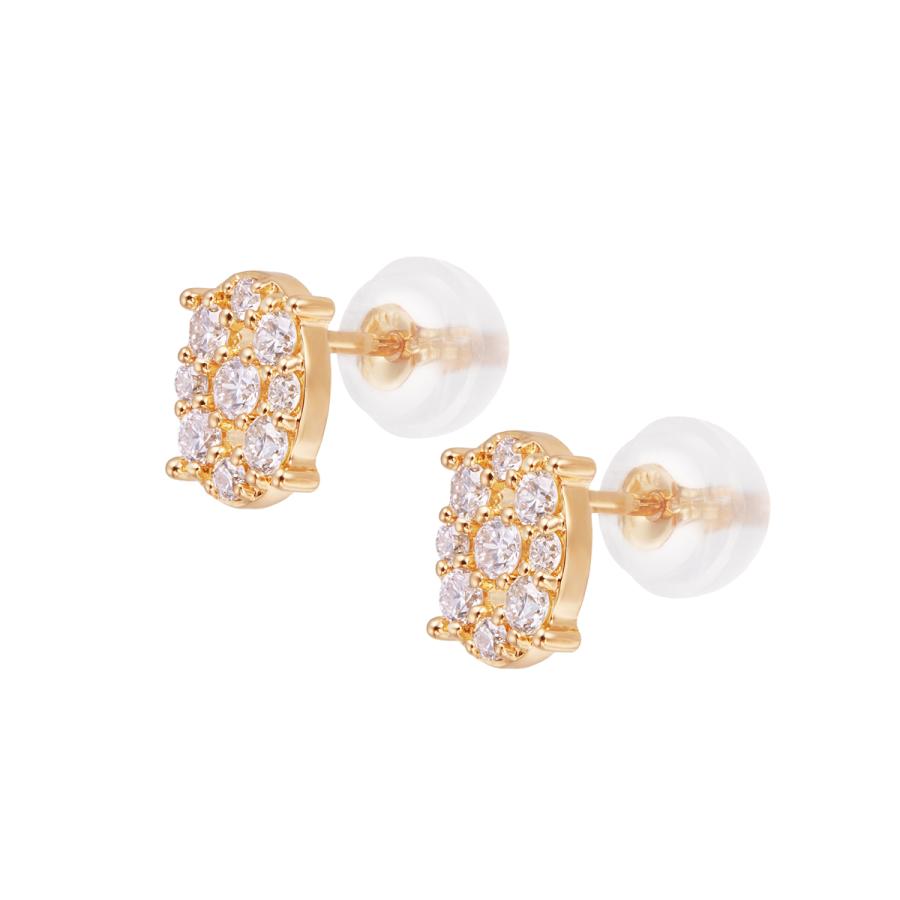 ジュエリーツツミ K18イエローゴールドダイヤモンドピアス