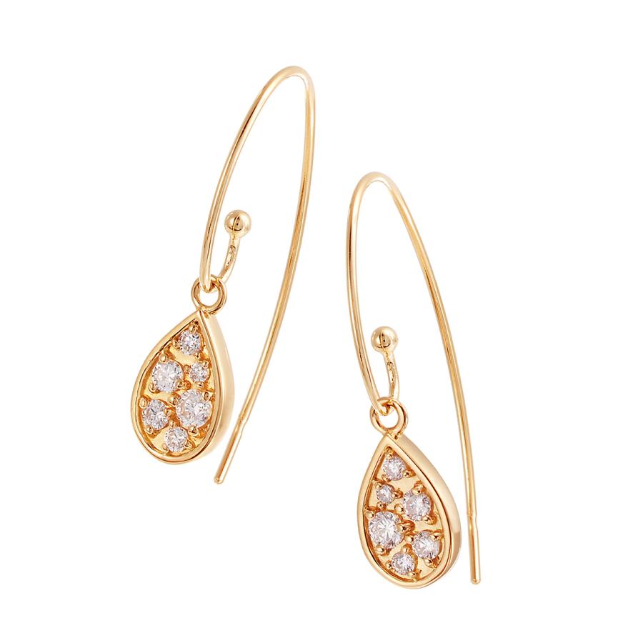 K18イエローゴールドダイヤモンドピアス