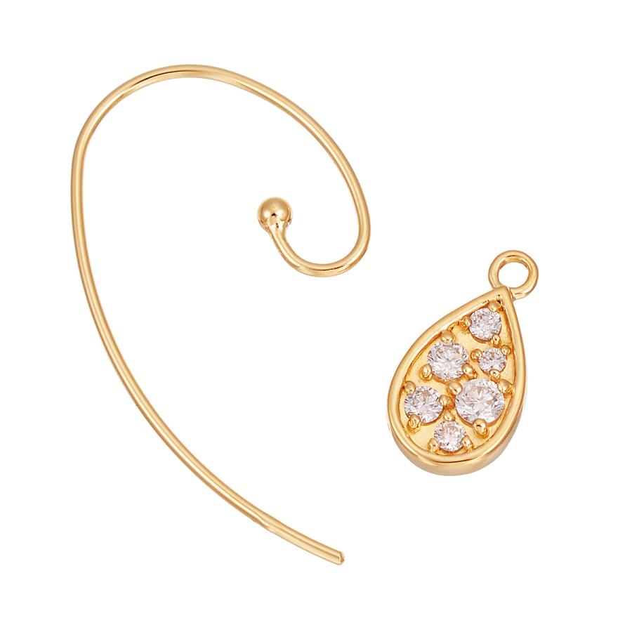 K18イエローゴールドダイヤモンドピアス 