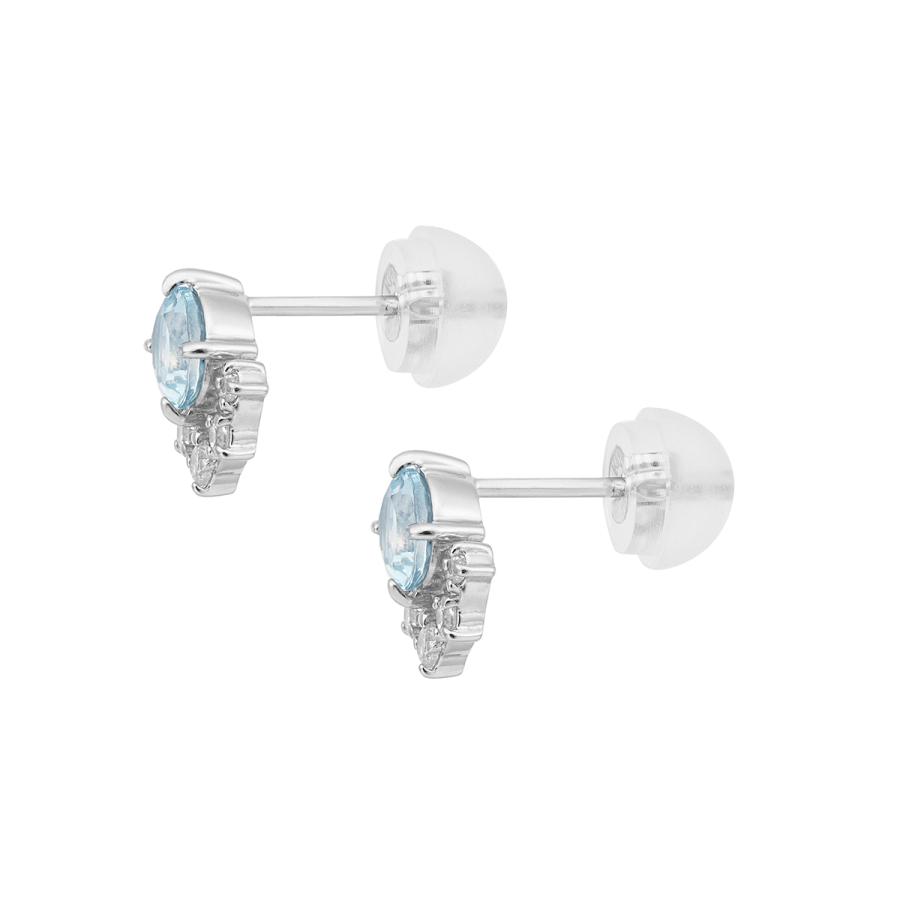 4℃ K10ホワイトゴールド アクアマリン ピアス 未使用 ジュエリーツツミ K10ホワイトゴールドアクアマリンピアス