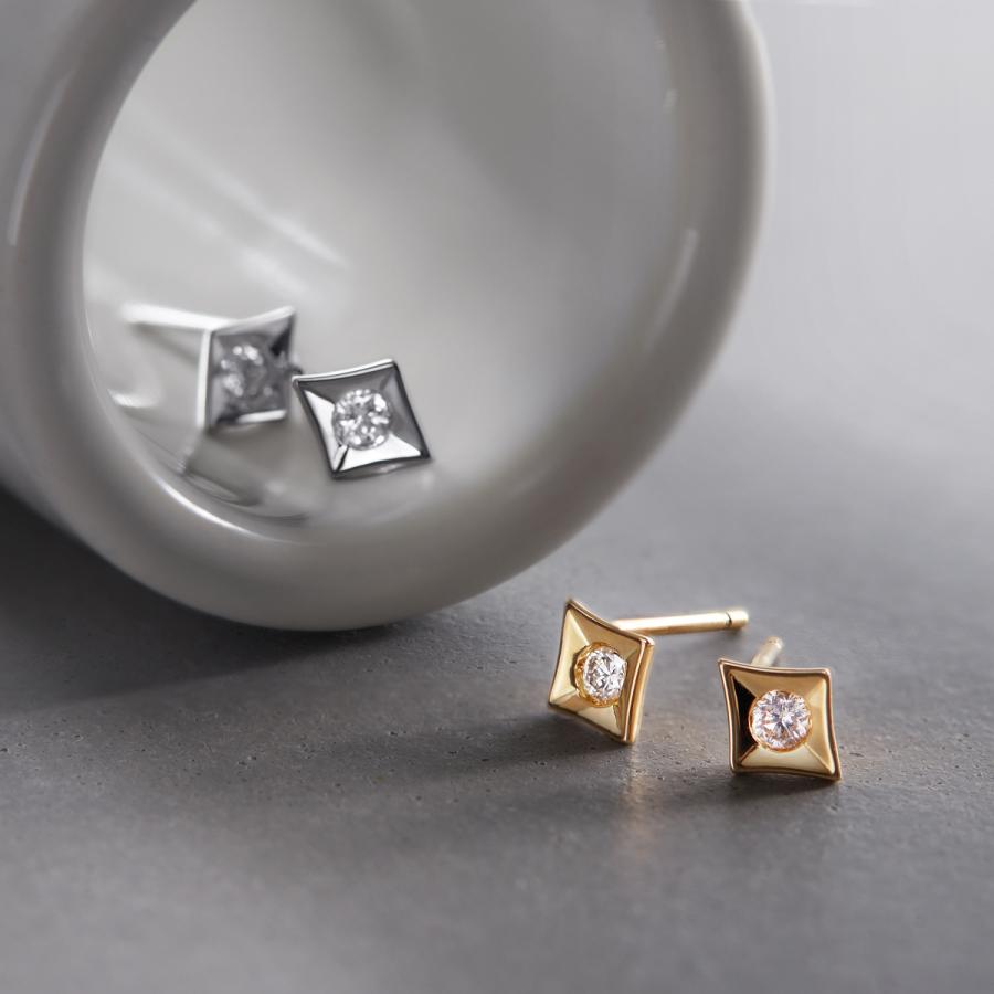ジュエリーツツミ プラチナダイヤモンドピアス : ジュエリーツツミ