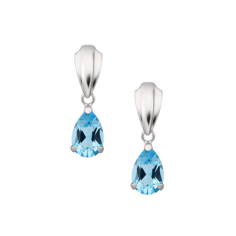 JEWERLY TSUTSUMI K10ホワイトゴールドブルートパーズピアス ジュエリーツツミ K10ホワイトゴールドブルートパーズピアス