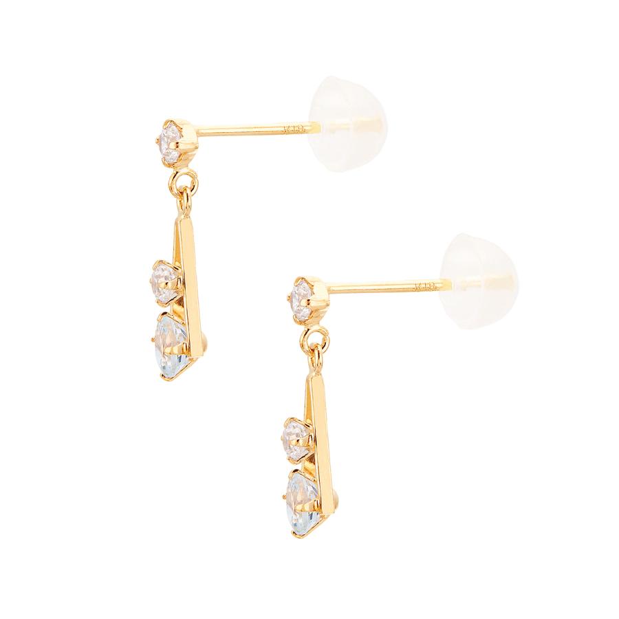 ジュエリーツツミ K10イエローゴールドアクアマリンピアス K10イエローゴールドアクアマリンピアス(RPE749-003)|TSUTSUMI