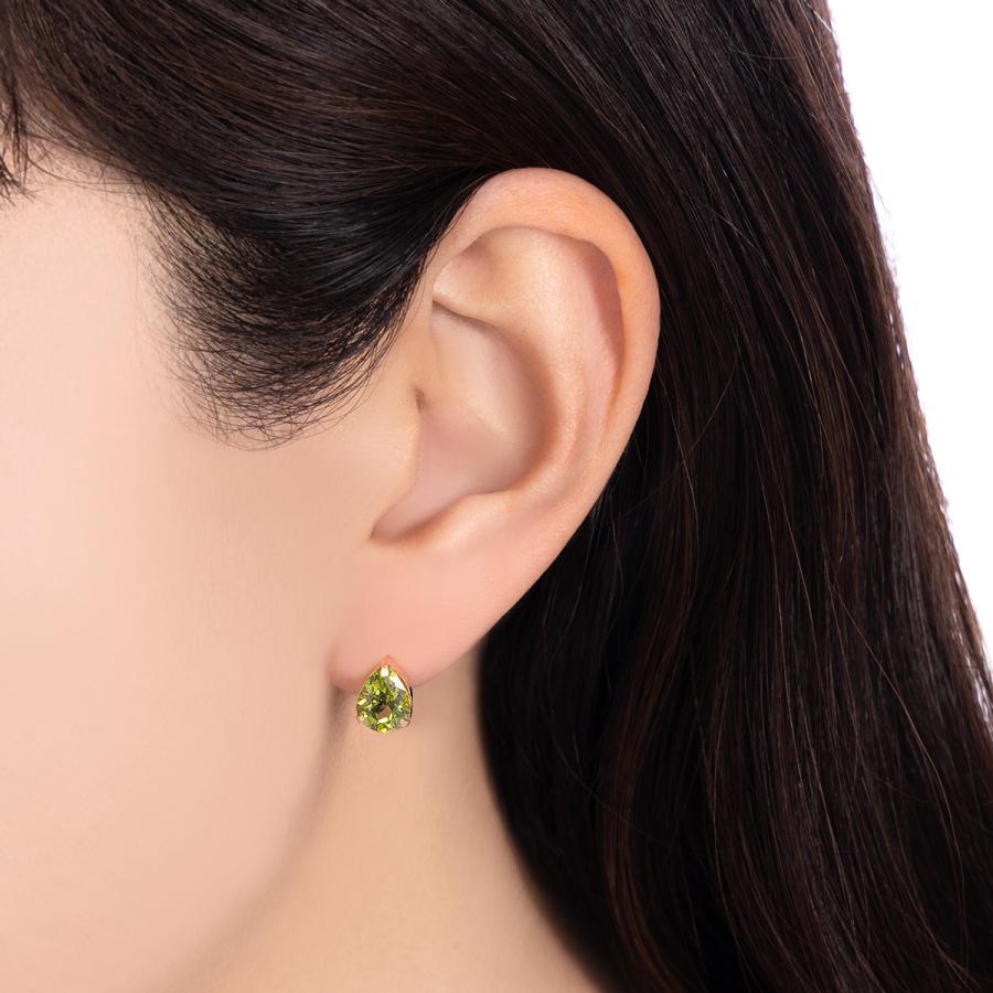 K18 ペリドットピアス 花*様 K18ペリドット ピアス TAKE-UP ONLINE