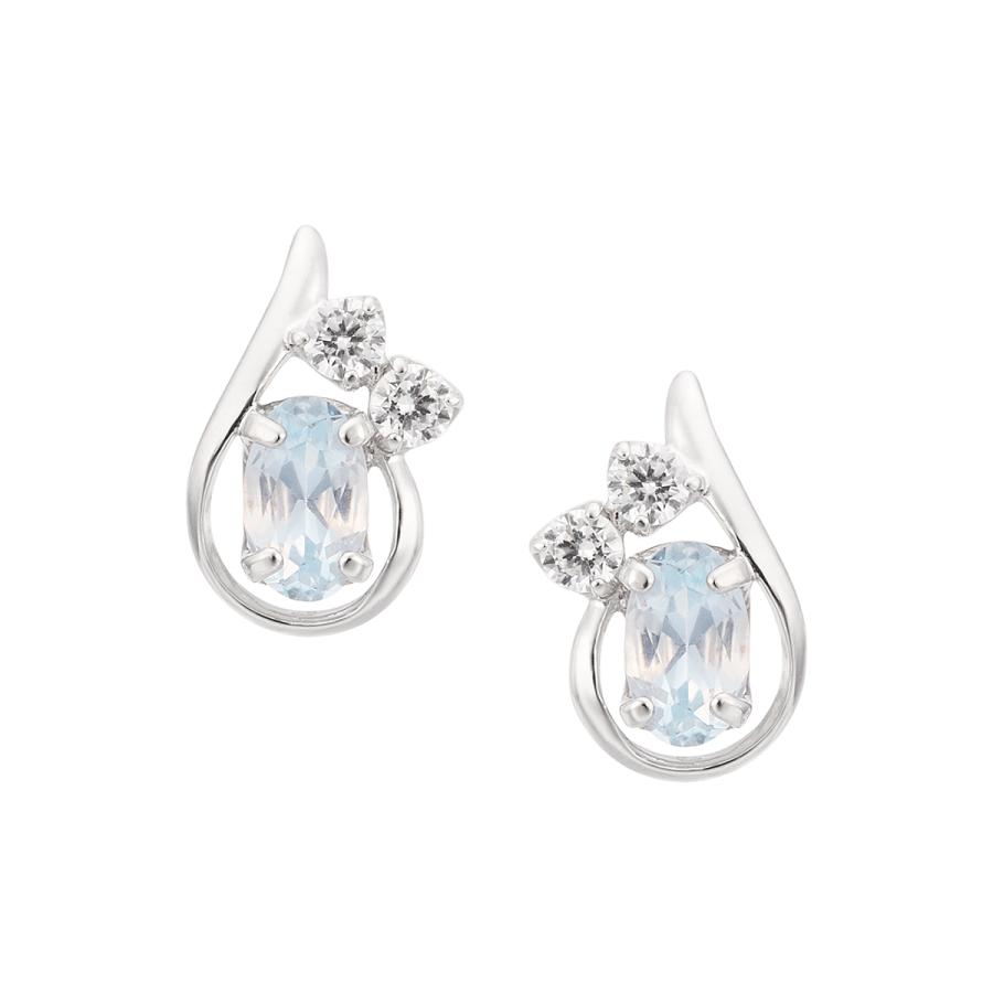 k10 ホワイトゴールド アクアマリン フープピアス 楽天市場】【SALE】 K10ホワイトゴールドアクアマリンピアス