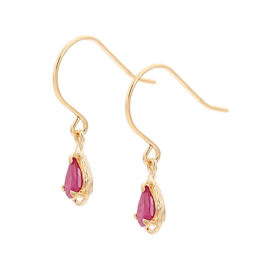 ジュエリーツツミ K10イエローゴールドルビーピアス : ジュエリー