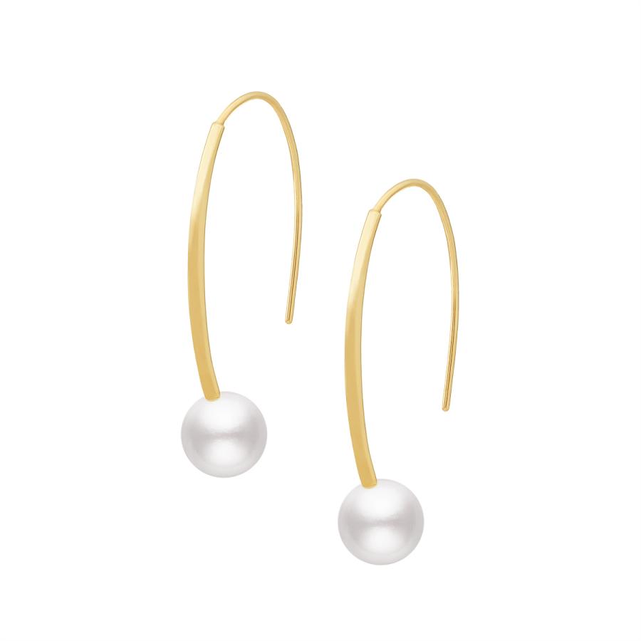 ジュエリーツツミ K10イエローゴールド淡水パールピアス（7.5mm