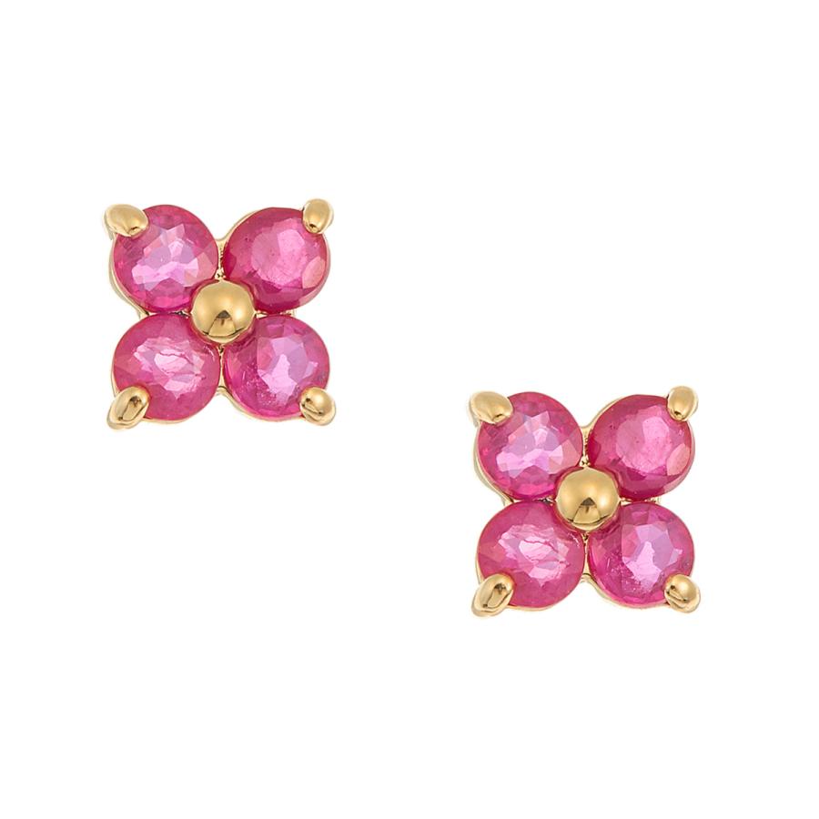 ジュエリーツツミ K10イエローゴールドルビーピアス : ジュエリー