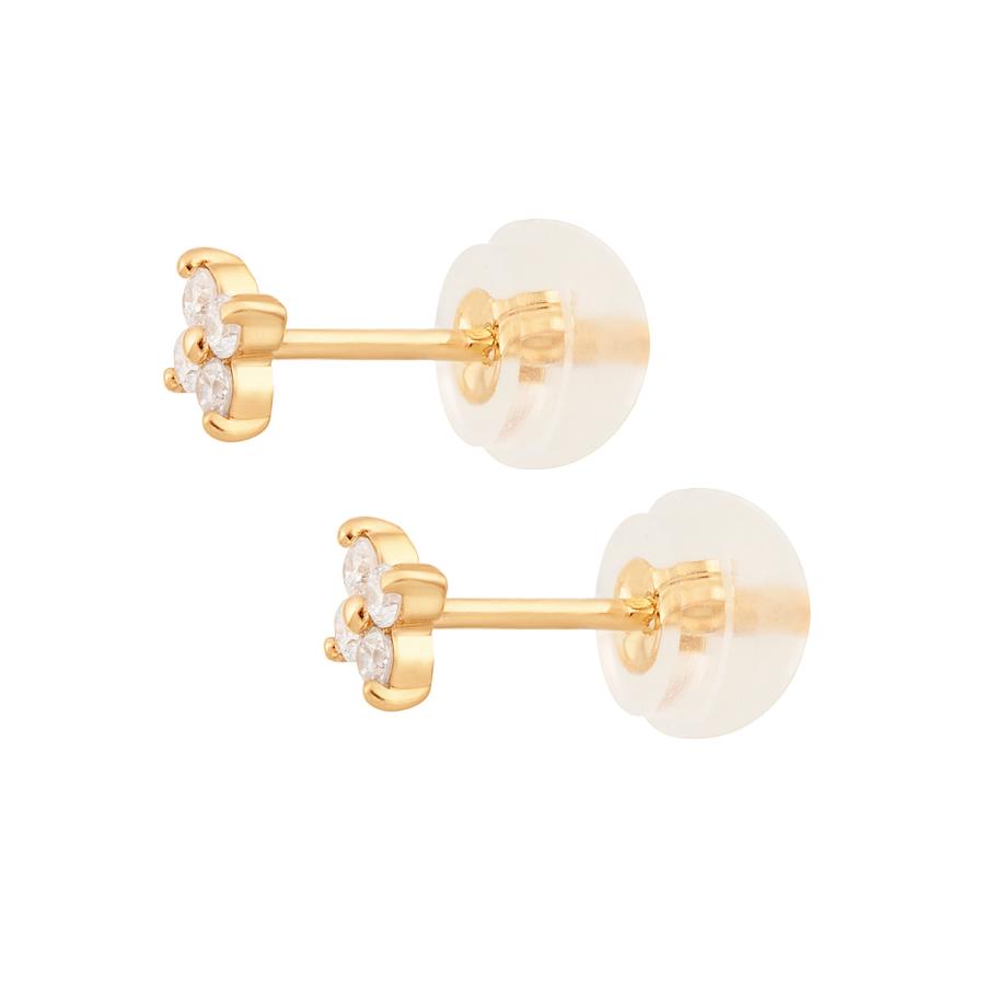 18k イエローゴールド×ダイヤモンドピアス ジュエリーツツミ K18イエローゴールドダイヤモンドピアス