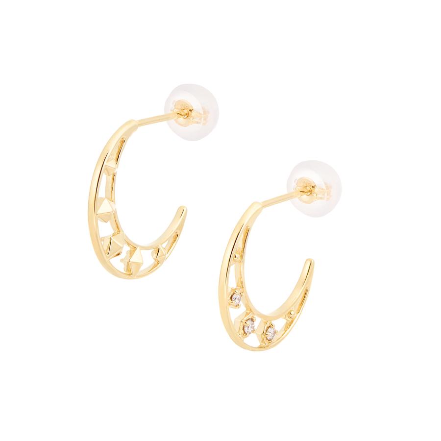 ジュエリーツツミ K10イエローゴールドダイヤモンドピアス