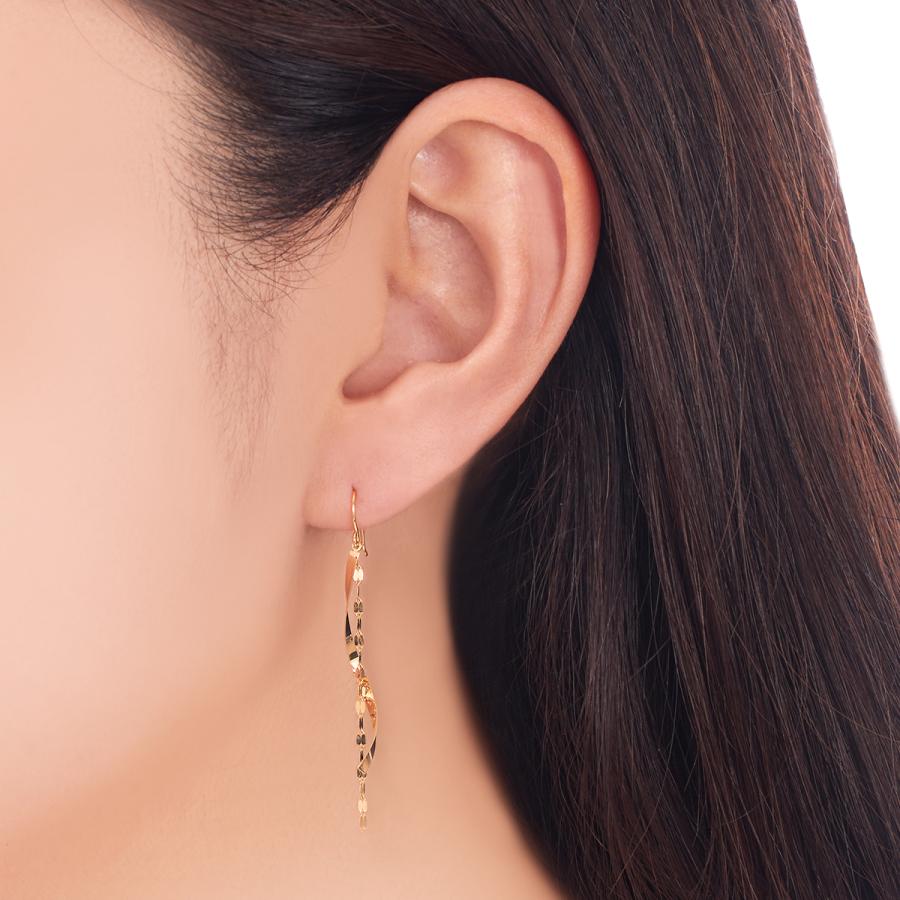 TSUTSUMI ツツミ　K18 チェーンピアス　イエローゴールドピアス ジュエリーツツミ K18イエローゴールドピアス : ジュエリー