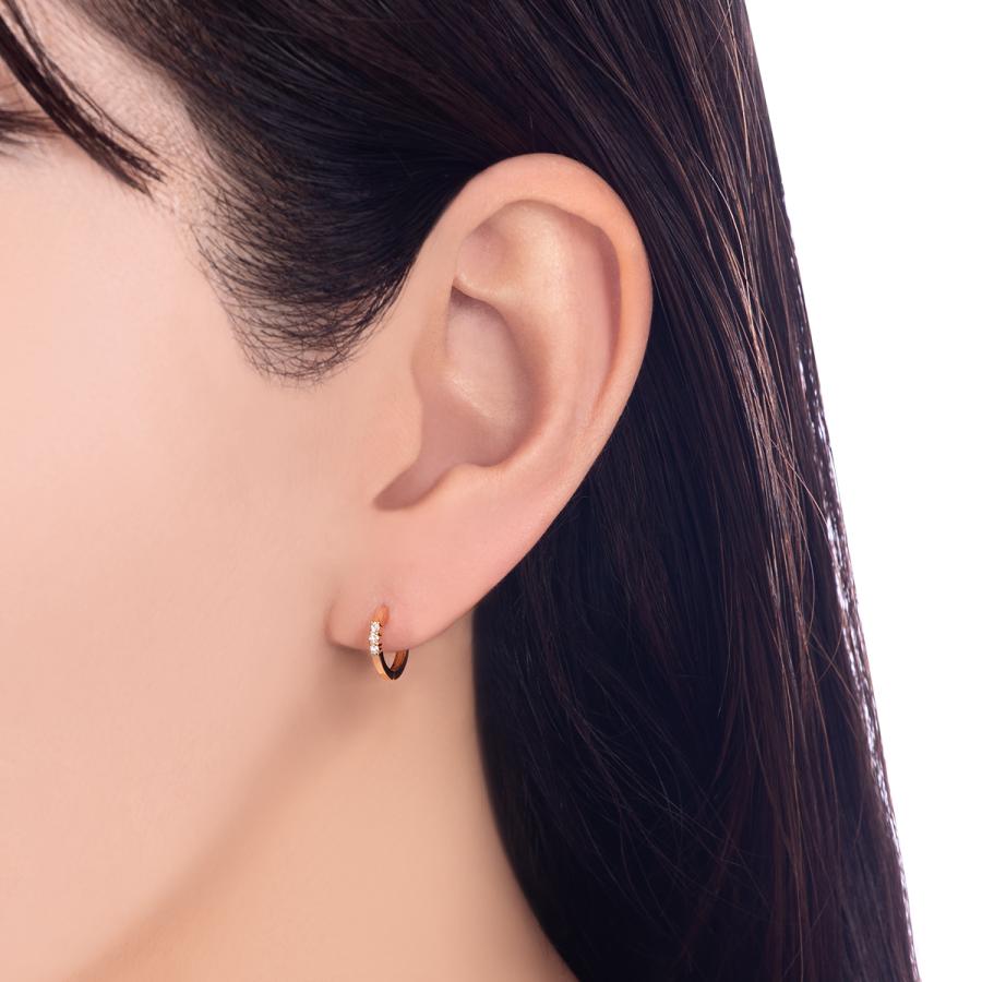 ジュエリーツツミ K18イエローゴールドダイヤモンドピアス