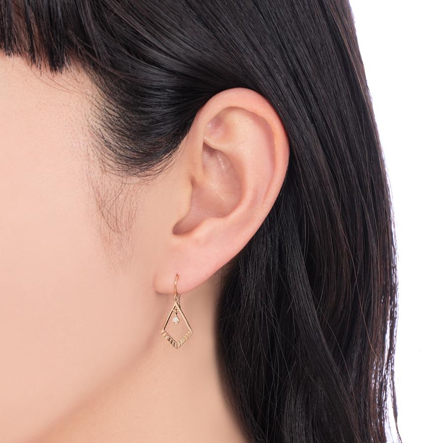 ジュエリーツツミ K10イエローゴールドダイヤモンドピアス