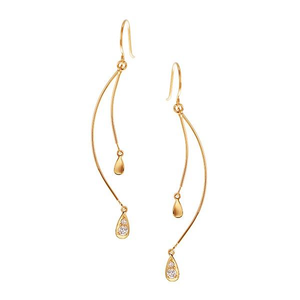 K18イエローゴールドダイヤモンドピアス