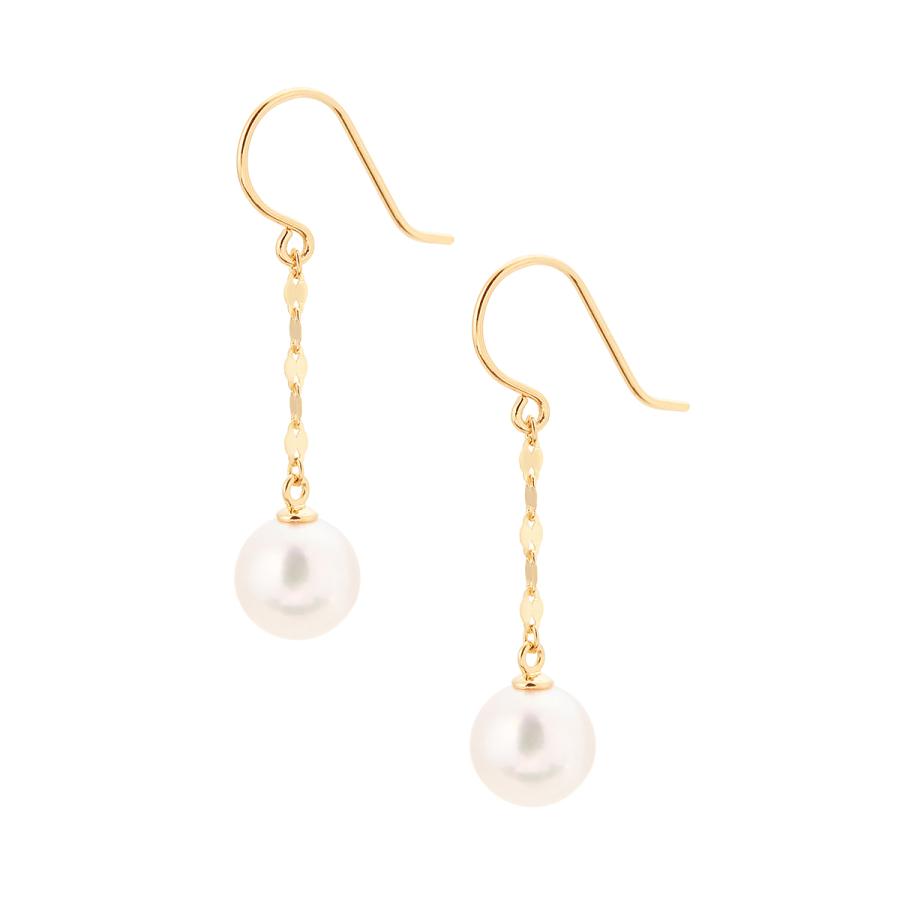 ジュエリーツツミ K18イエローゴールドアコヤ真珠ピアス（6.0mm