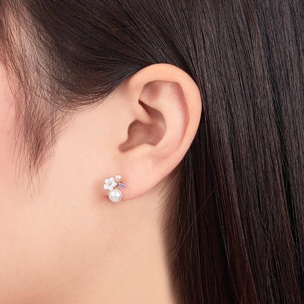 ジュエリーツツミ K10イエローゴールドマルチストーンピアス