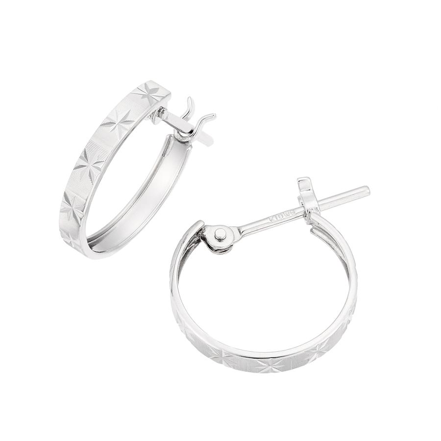 ジュエリーツツミ K10ホワイトゴールドピアス　チェーン　ウェーブ K10ホワイトゴールドピアス(RPE676)|TSUTSUMI（ジュエリーツツミ